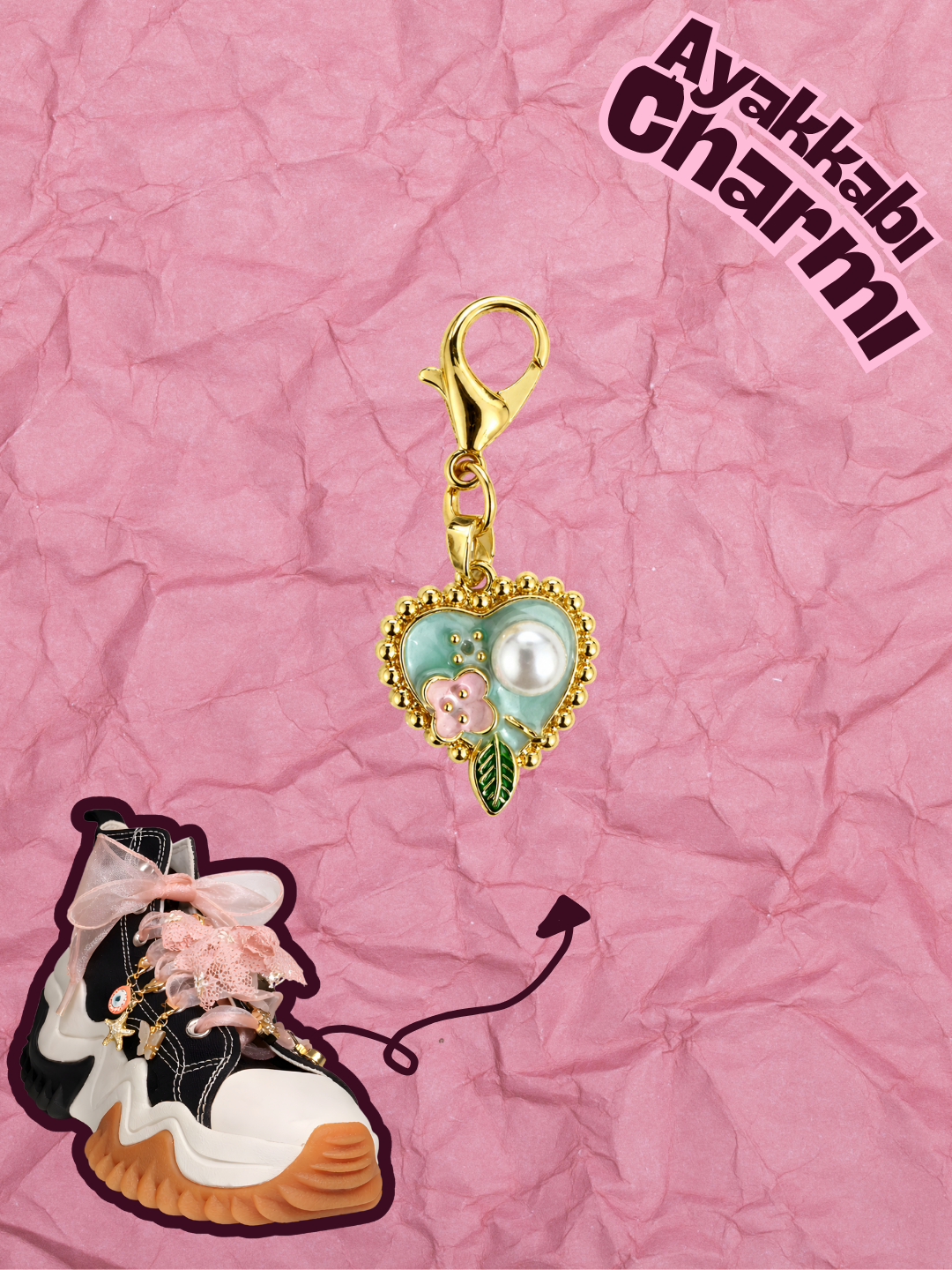 Hugs & Gifts – Coquette Charm | Mint Aşkı Kalp Charm 💚💫