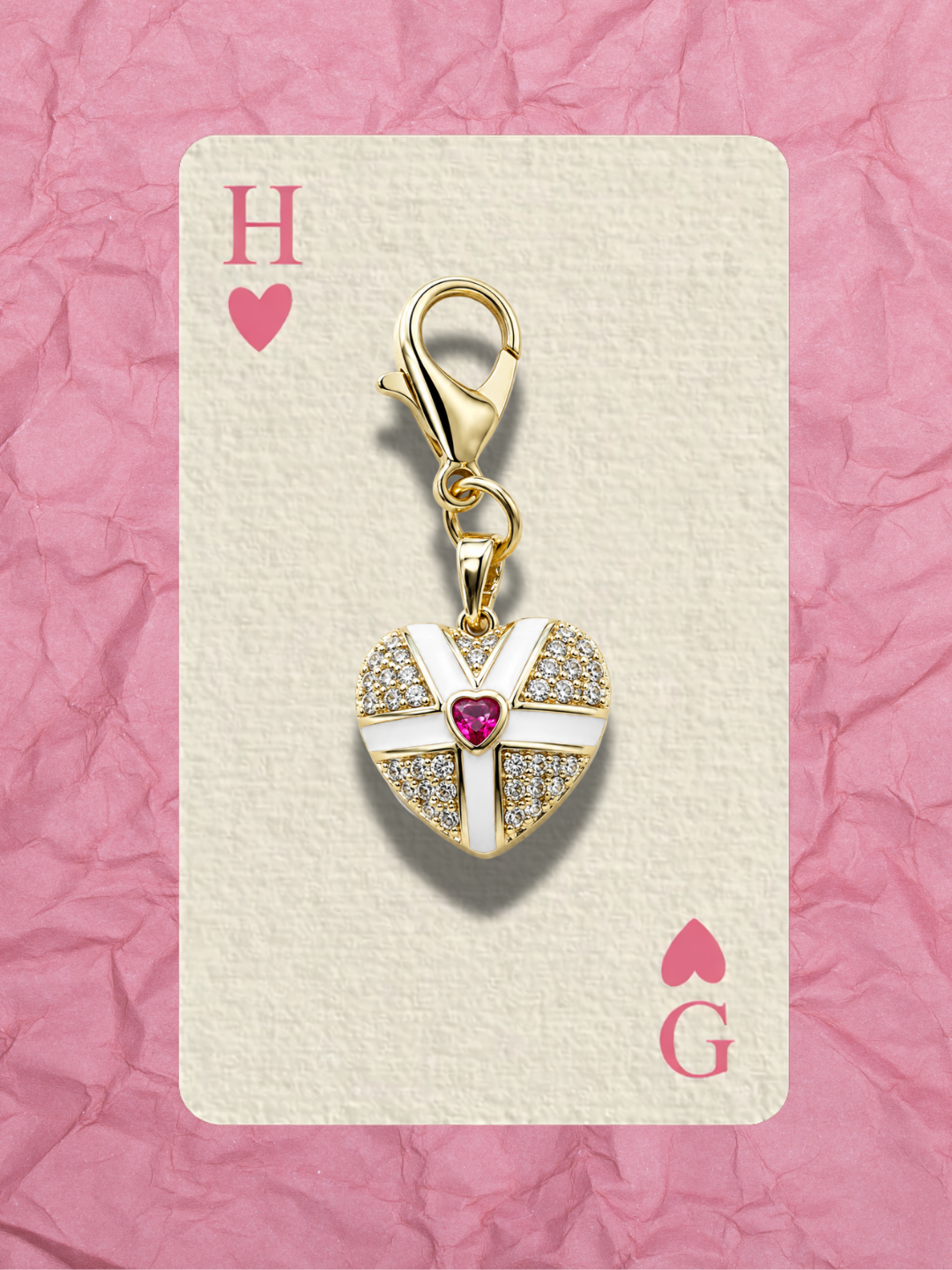 Hugs & Gifts – Glam Charm | Love Ribbon Kalp Charm 💗✨