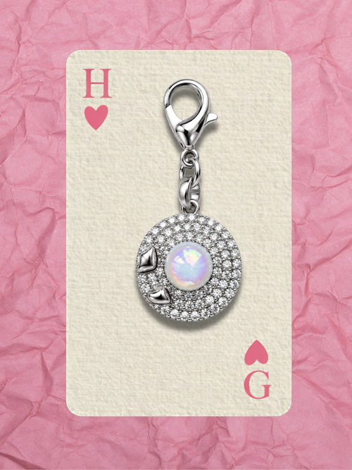 Hugs & Gifts – Astro Charm | Opal Halo Charm 🌙🤍✨