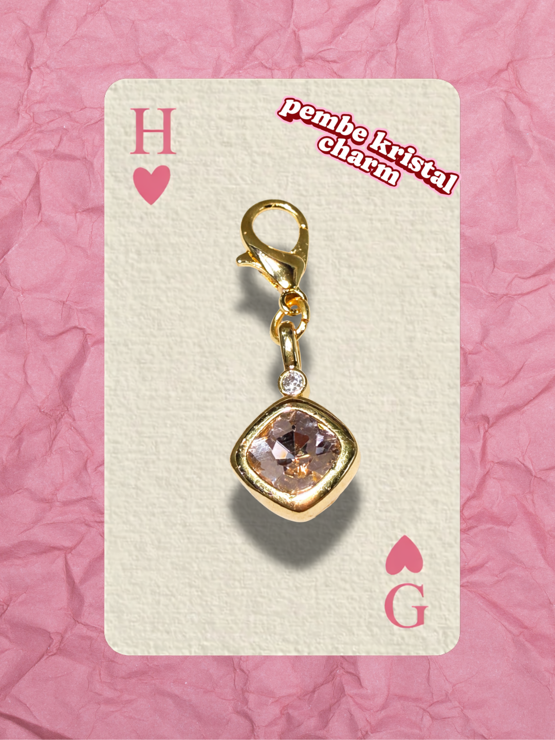 Hugs & Gifts – Glam Charm | Blush Crystal 💎✨