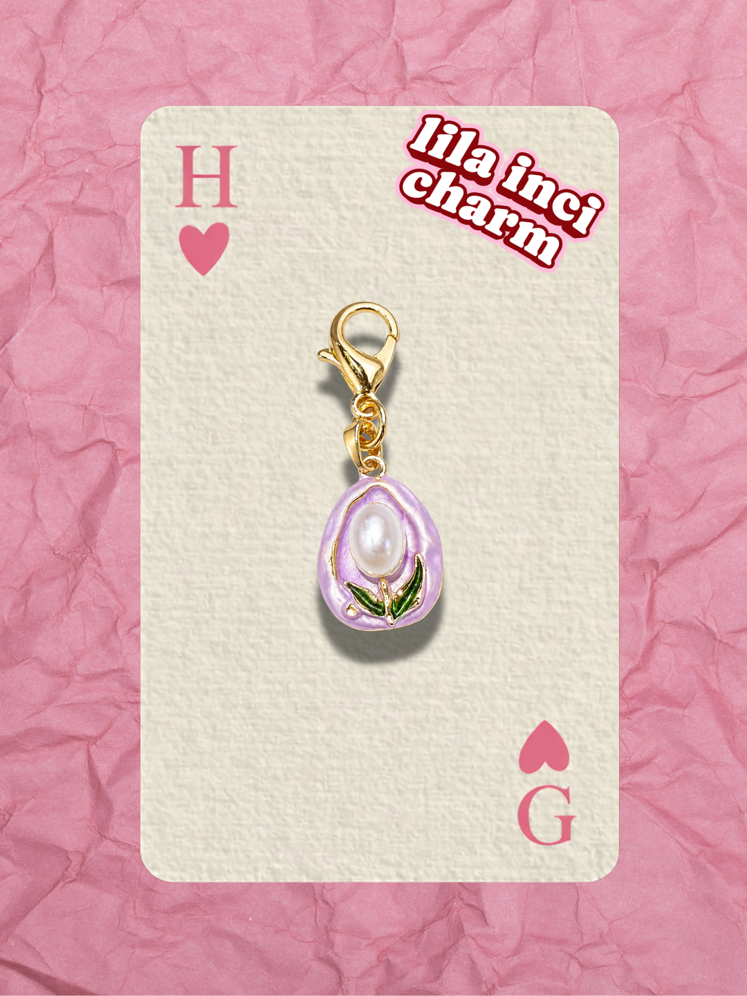 Hugs & Gifts – Coquette Charm | Lila İnci Çiçek Charm 💜✨