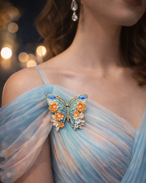 Hugs & Gifts | Gün Işığı Mine Kelebek Broş 🦋🌸