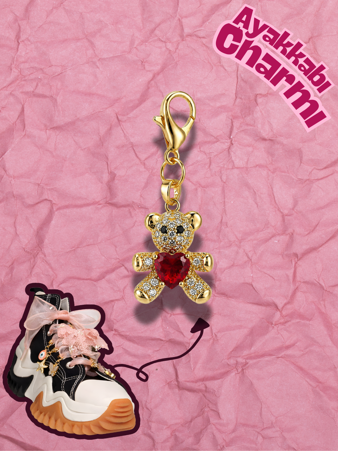 Hugs & Gifts – Ruby Love Ayıcık Charm 🧸✨