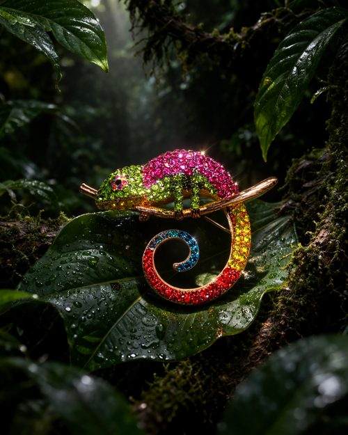 Hugs & Gifts | Spectrum Bukalemun Broş 🦎🌈