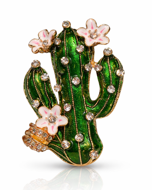 Hugs & Gifts | Işıltılı Kaktüs Çiçeği Broş 🌵✨