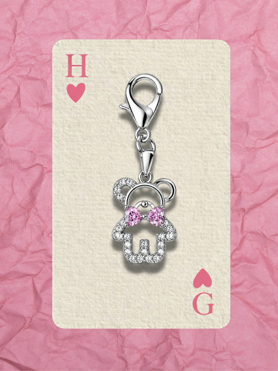 Hugs & Gifts – Coquette Charm | Pink Teddy Bow Charm 🎀🐻🩷