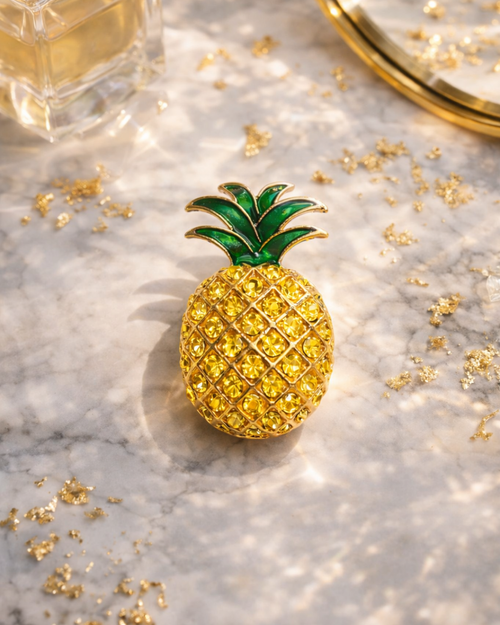 Hugs & Gifts | Tropik Işıltı Ananas Broş 🍍✨