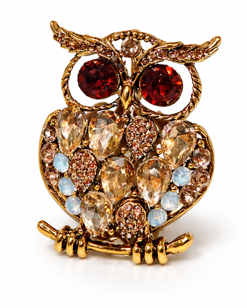Hugs & Gifts – Gece Işıltısı Baykuş Broş 🦉✨