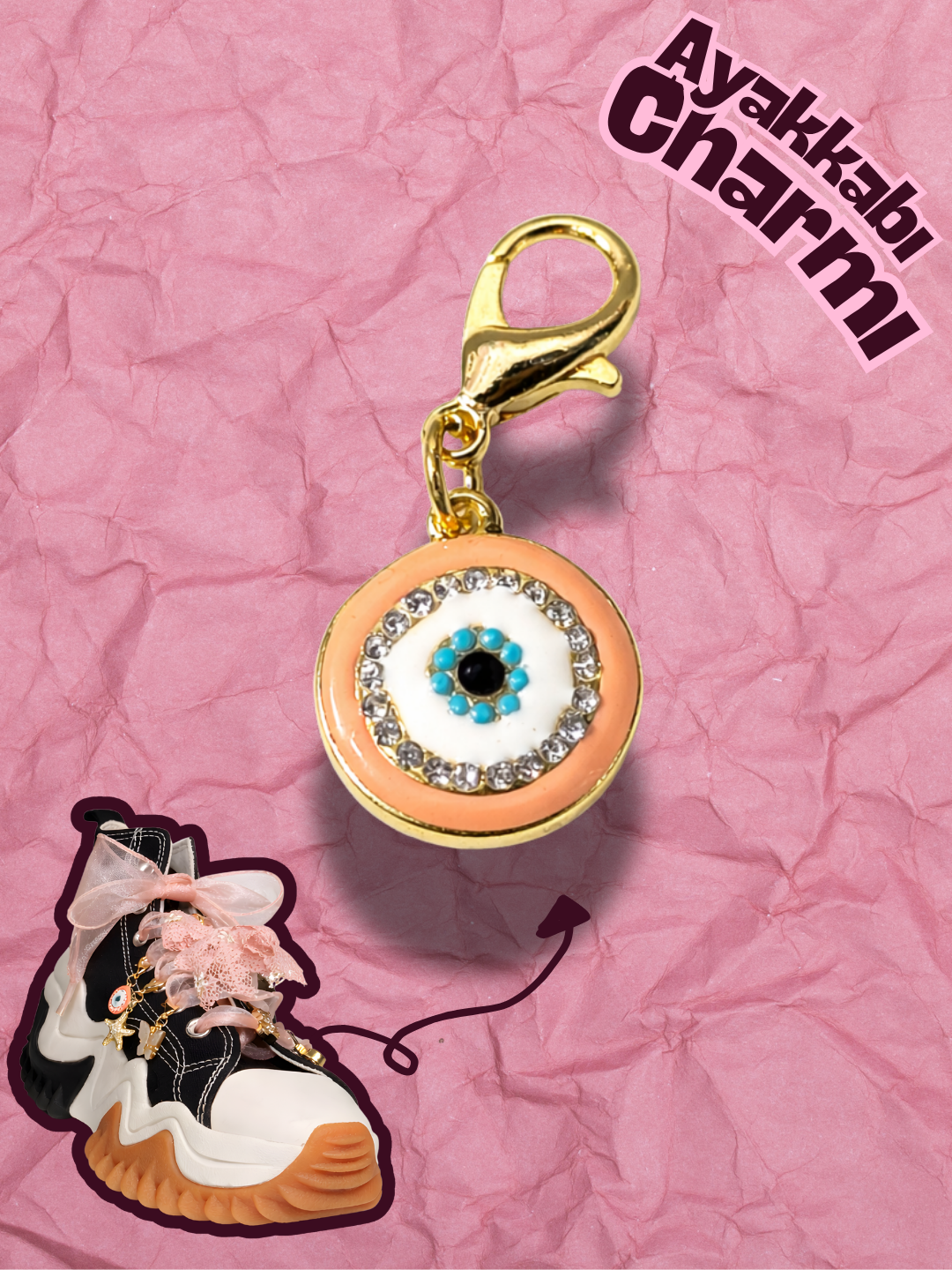 Hugs & Gifts – Nazar Charm | Açık Pembe Nazar Işıltısı 🧿