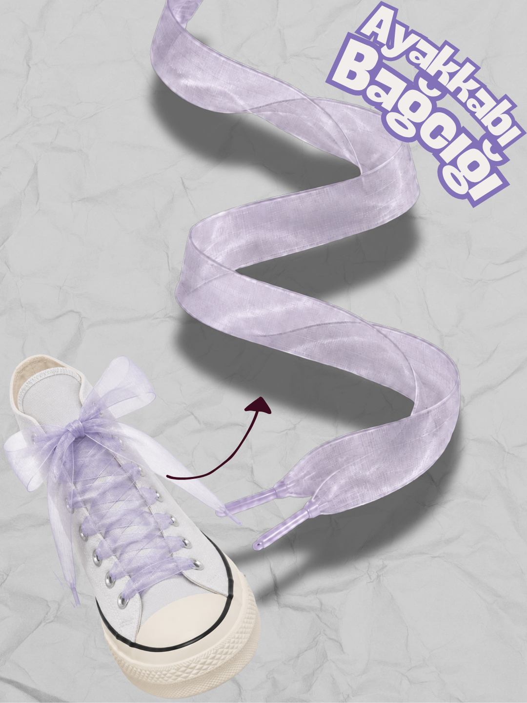 Organze Ayakkabı Bağcığı