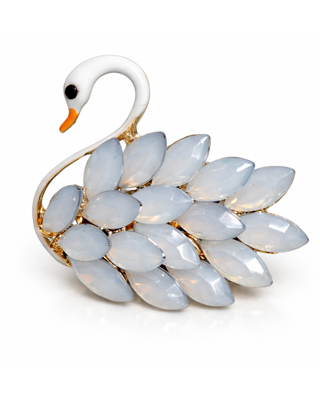 Hugs & Gifts – Ay Işığı Kuğu Broş 🦢✨