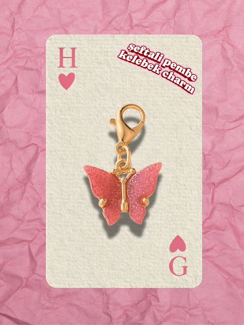 Hugs & Gifts – Coquette Charm | Şeftali Pembe Kelebek Charm 🍑
