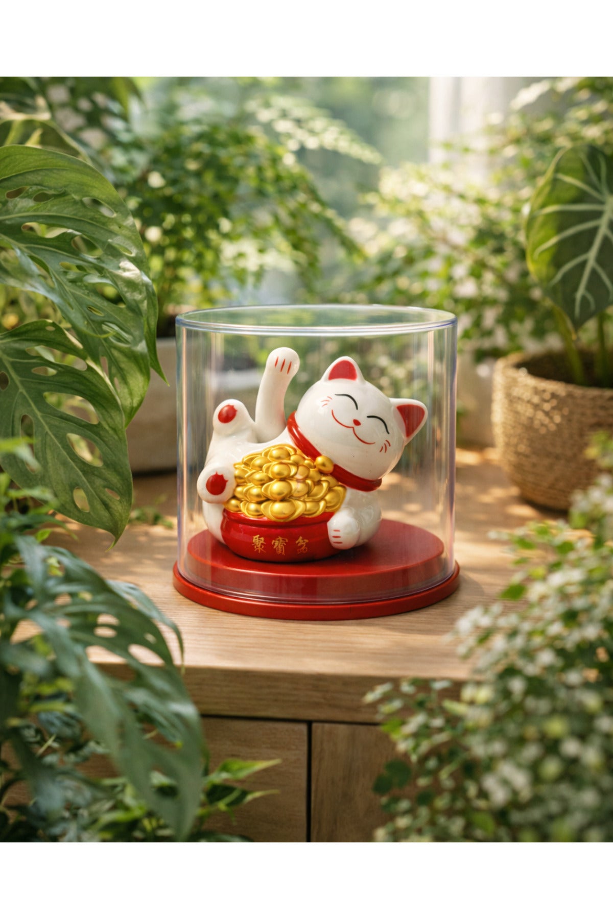 Şans Kedisi – Solar Işıltı | Işıkla Çalışan Lucky Cat