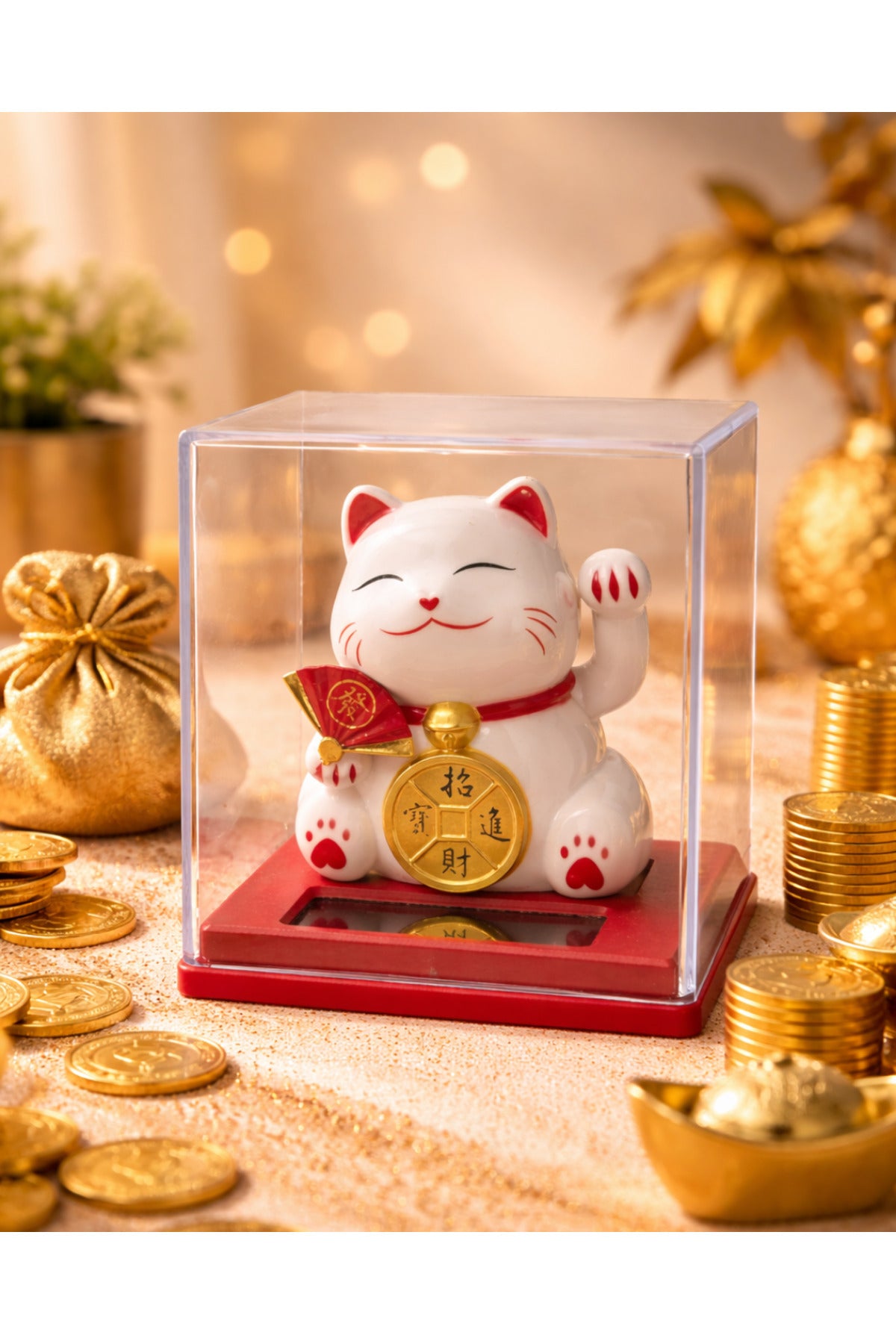 Şans Kedisi – Güneş Enerjisi | Işıkla Çalışan Lucky Cat