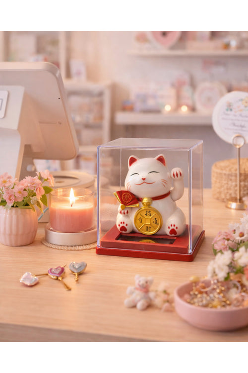 Şans Kedisi – Güneş Enerjisi | Işıkla Çalışan Lucky Cat