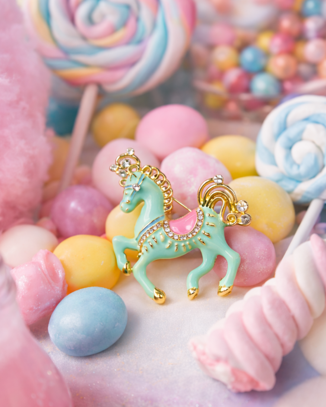 Hugs & Gifts – Şeker Rüyası At Broş 🐴✨