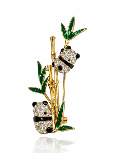 Hugs & Gifts | İkiz Panda Broş 🐼🐼✨