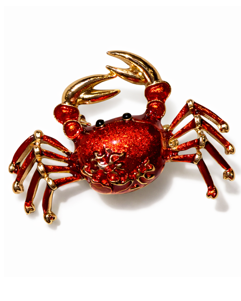 Hugs & Gifts | Mercan Yengeç Broş 🦀✨