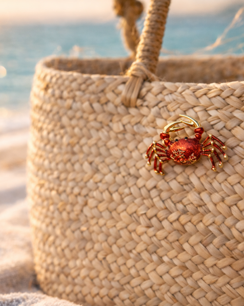 Hugs & Gifts | Mercan Yengeç Broş 🦀✨