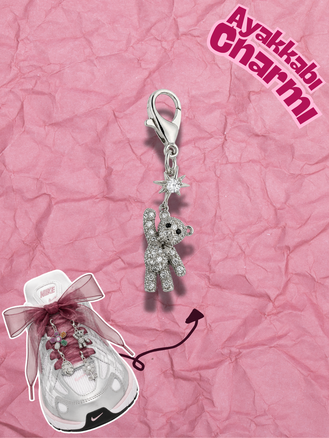 Hugs & Gifts – Glam Charm | Yıldızlı Ayıcık Charm 🧸✨