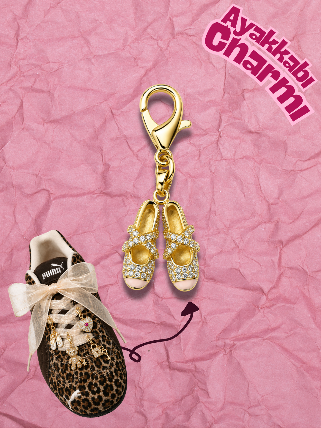 Hugs & Gifts – Fun Charm | Golden Heels Charm ✨💛