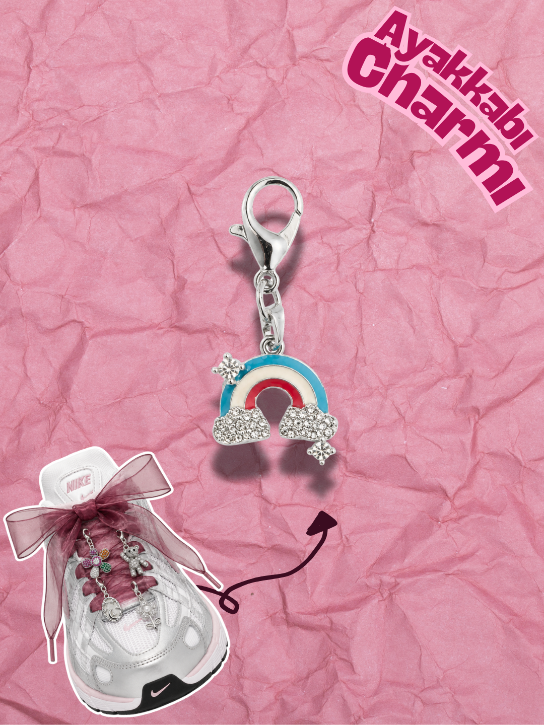 Hugs & Gifts – Astro Charm | Gökkuşağı Bulut Charm ☁️🌈