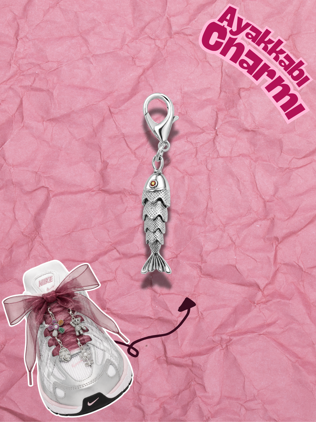 Hugs & Gifts – Astro Charm | Gümüş Balık Charm 🩶✨