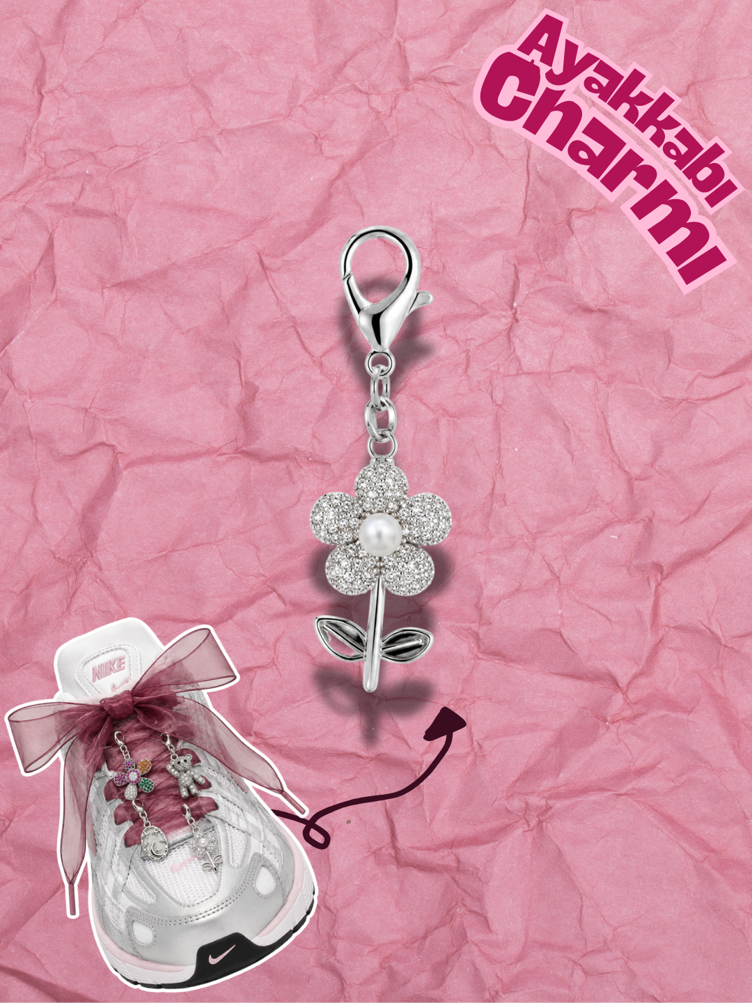 Hugs & Gifts – Glam Charm | İnci Papatya Charm 🤍✨