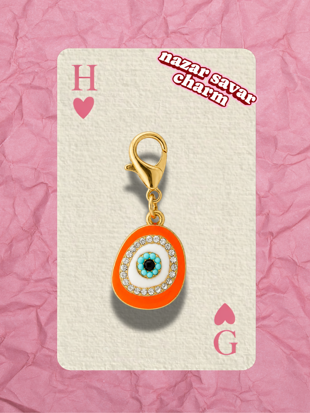 Hugs & Gifts – Nazar Charm | Neon Turuncu Nazar Işıltısı 🧿 🧡
