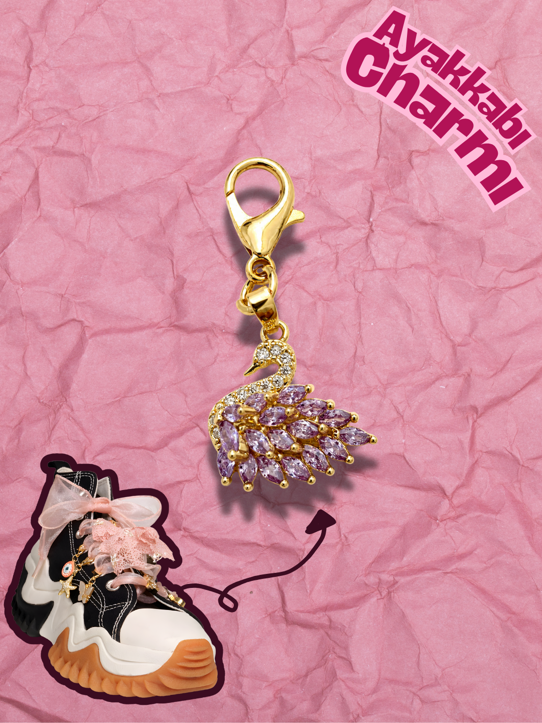 Hugs & Gifts – Coquette Charm | Lavanta Kuğu Charm 🦢💜