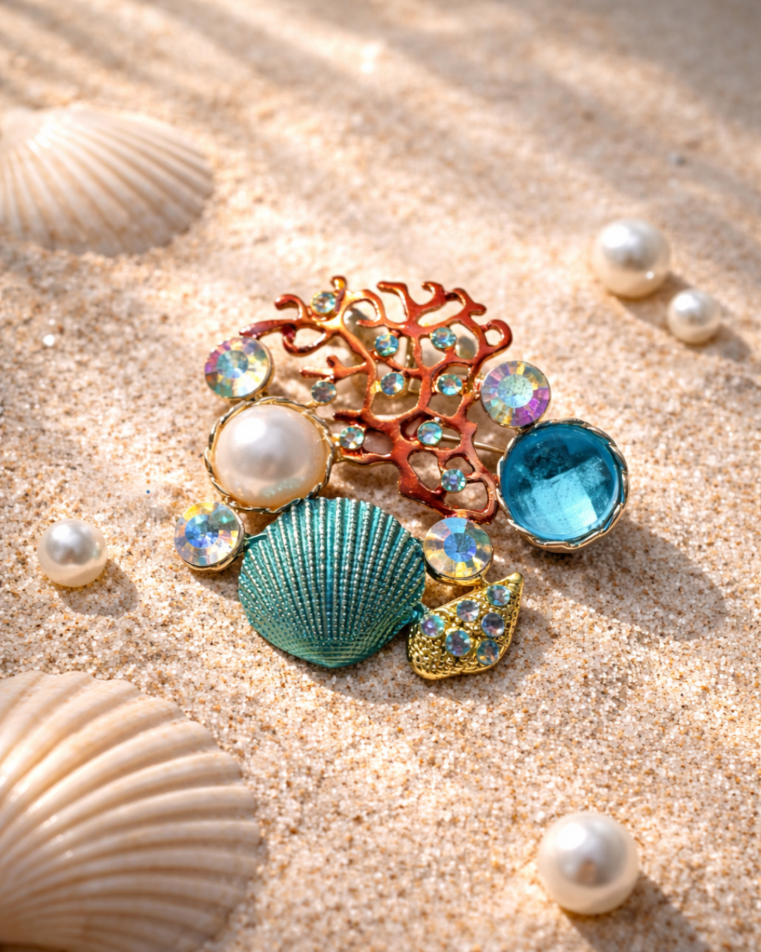 Hugs & Gifts | Deniz Teması Broş 🌊🐚