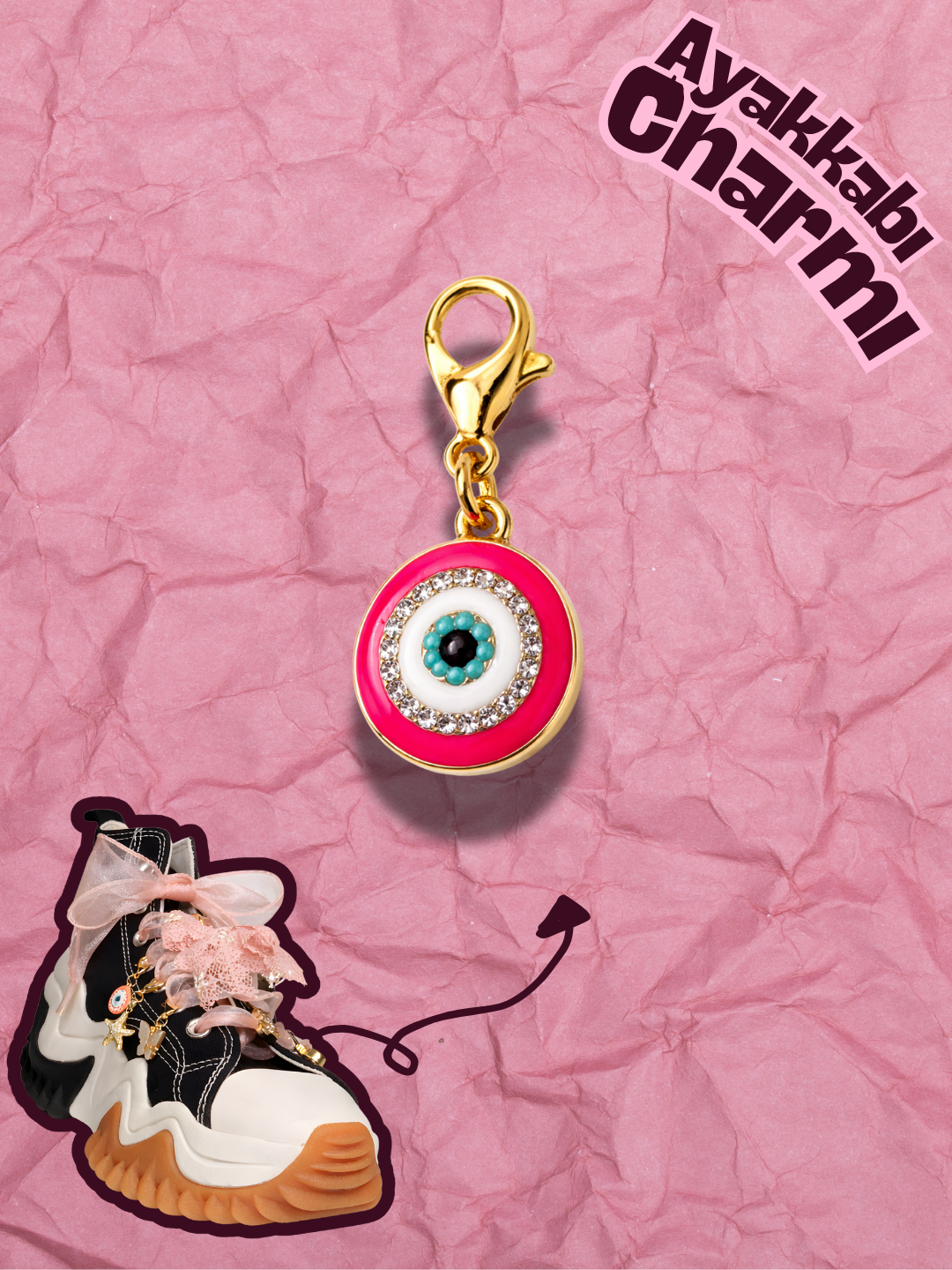 Hugs & Gifts – Nazar Charm | Pembe Neon Nazar Işıltısı 🧿💗