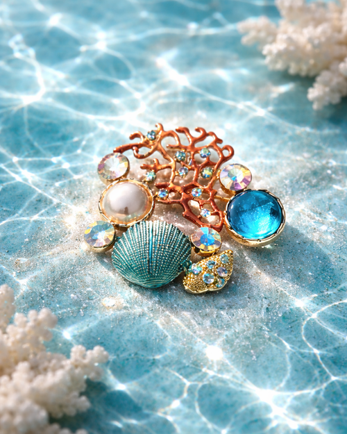 Hugs & Gifts | Deniz Teması Broş 🌊🐚