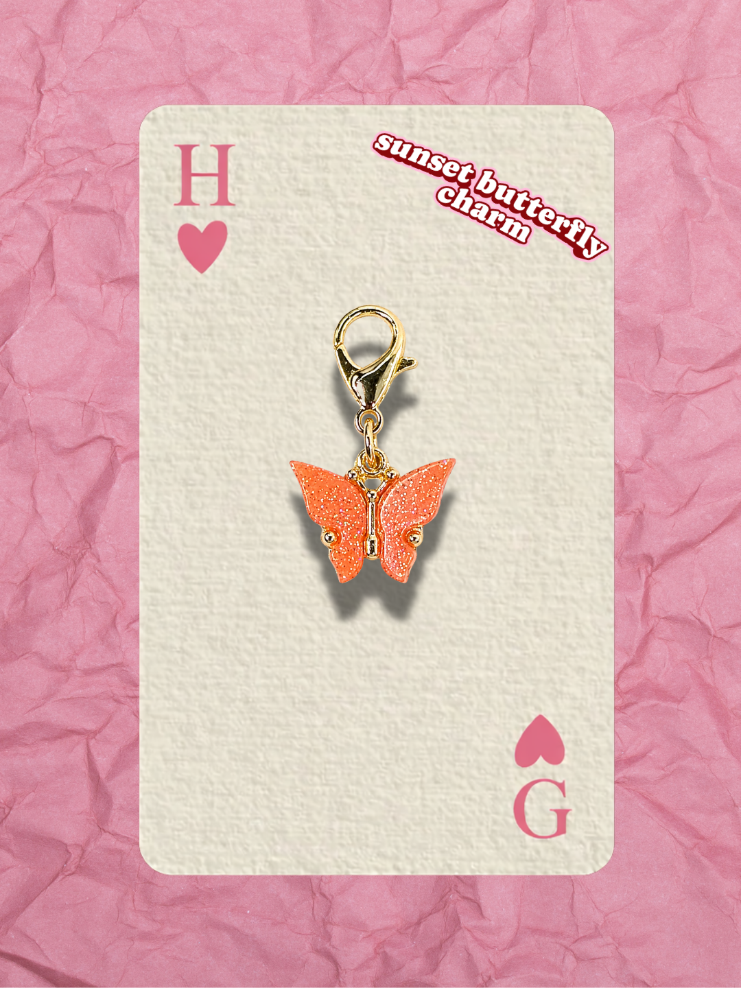 Hugs & Gifts – Coquette Charm | Açık Turuncu Kelebek Charm 🧡