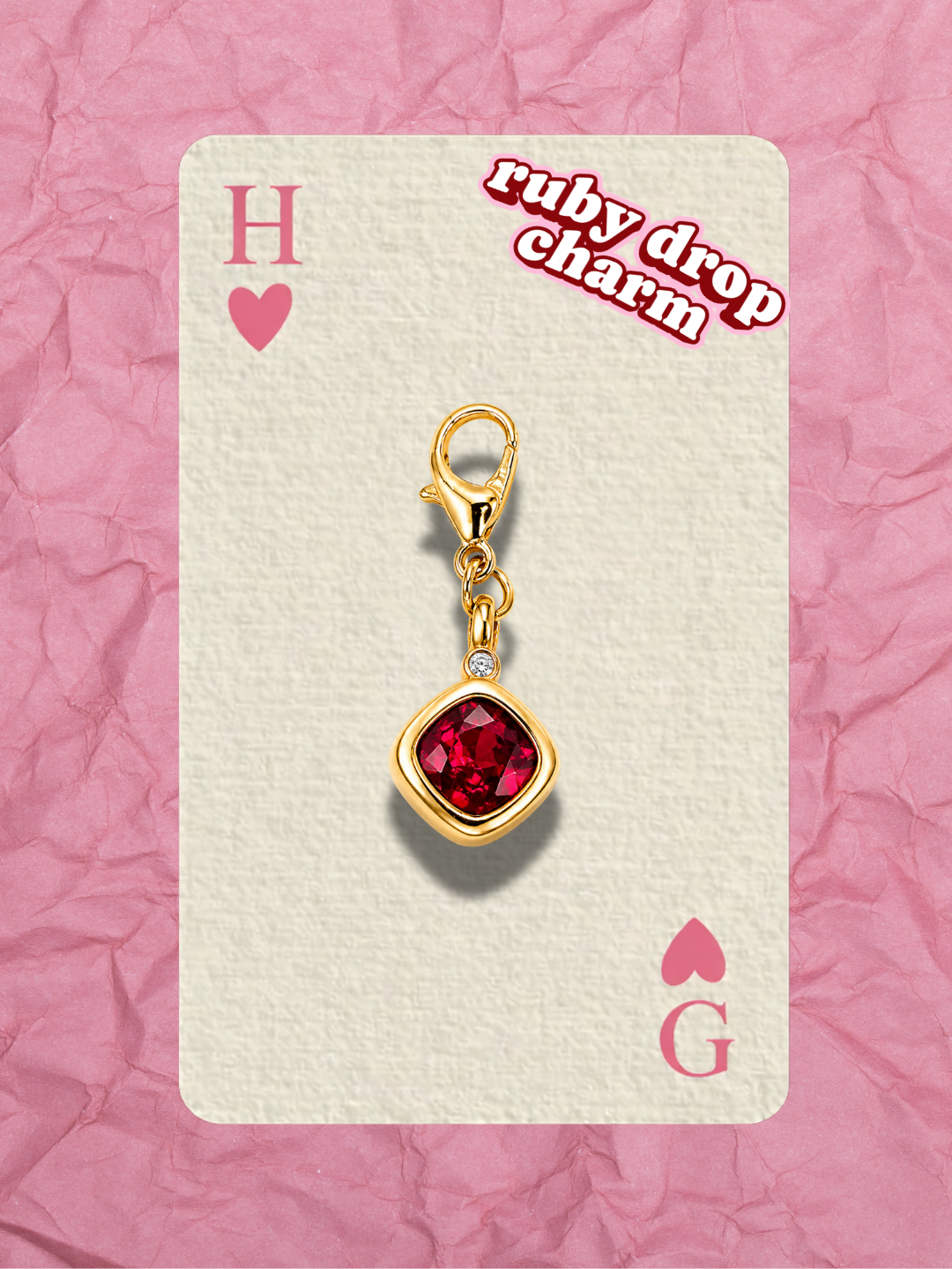 Hugs & Gifts – Glam Charm | Ruby Drop ❤️💎