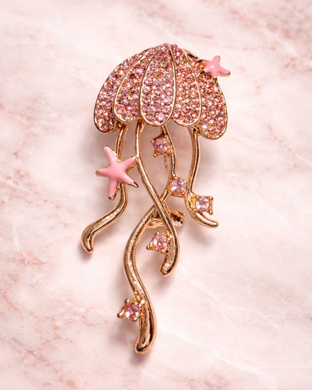 Hugs & Gifts | Pembe Işıltılı Denizanası Broş 🪼✨