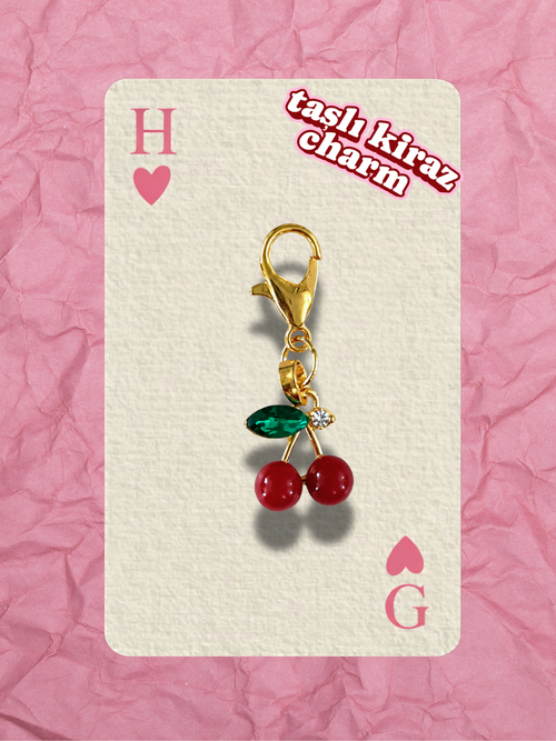 Hugs & Gifts – Coquette Charm | Taşlı Kiraz Charm 🍒✨