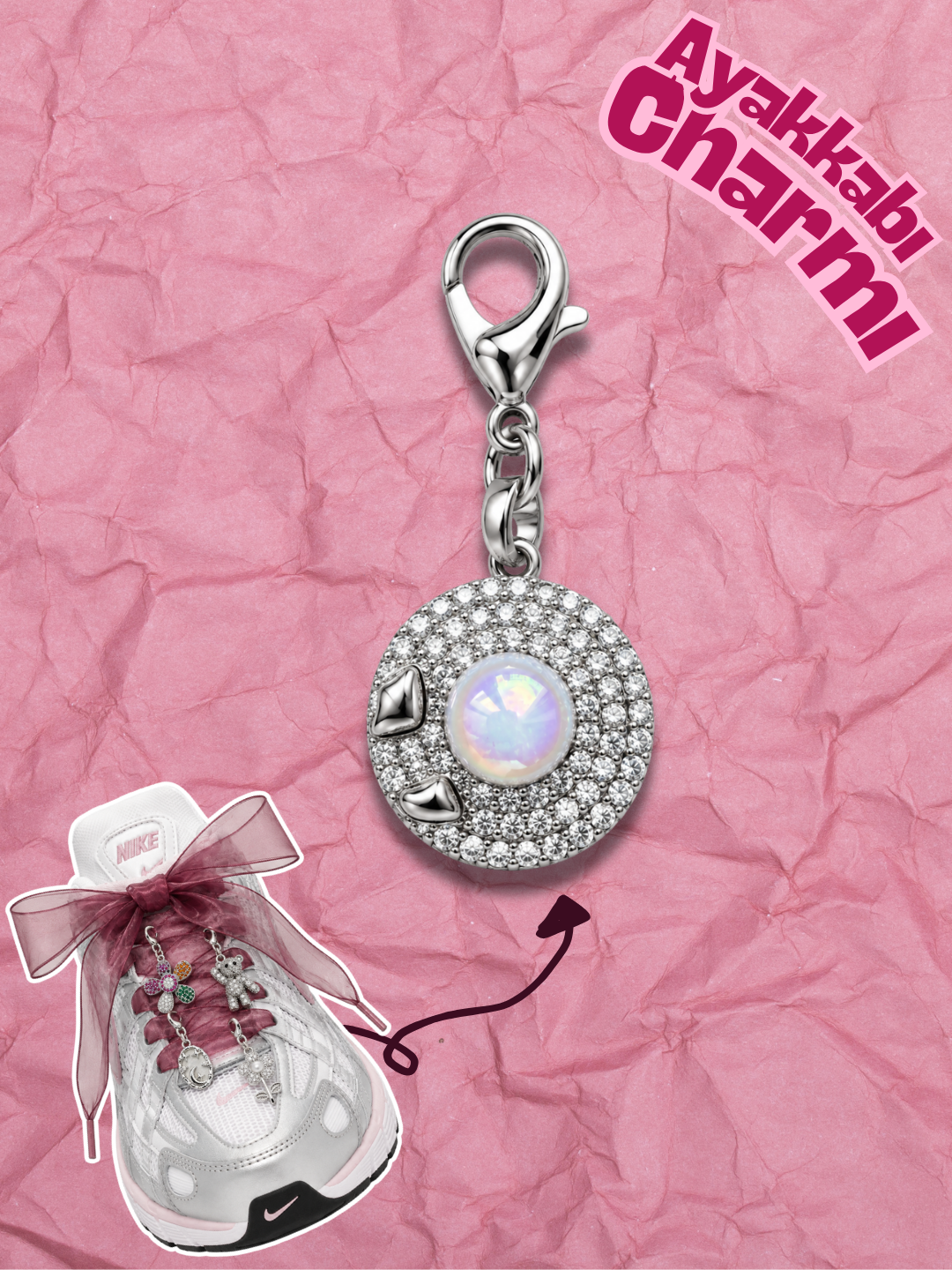 Hugs & Gifts – Astro Charm | Opal Halo Charm 🌙🤍✨