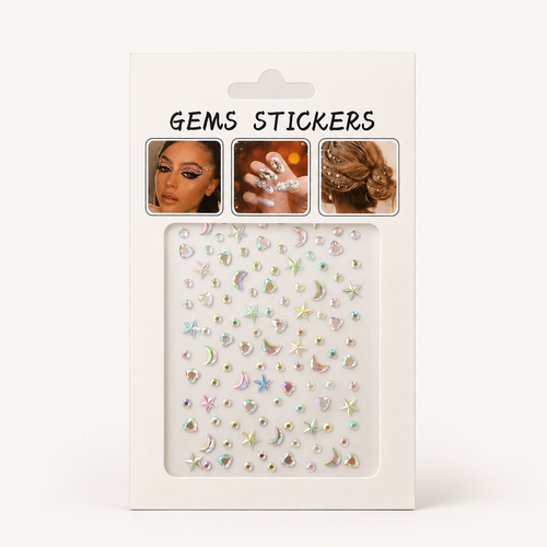 Hugs & Gifts – Kristal Yüz Taşı Sticker