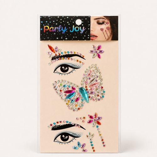 Hugs & Gifts – Kristal Yüz Taşı Sticker