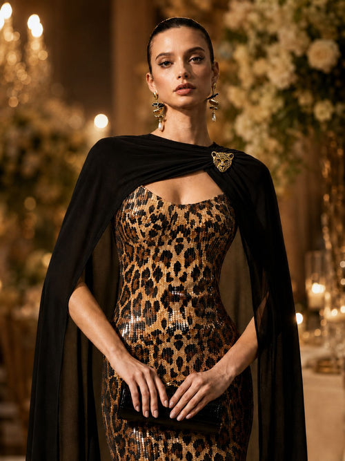 Kristal Işıltılı Leopar Broş 🐆🖤