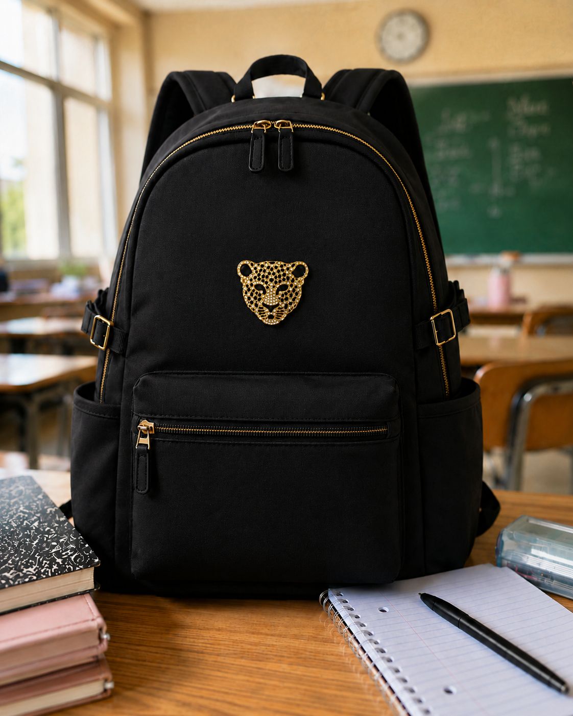 Kristal Işıltılı Leopar Broş 🐆🖤
