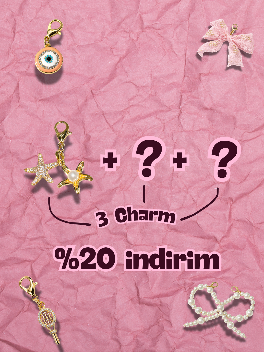 Hugs & Gifts – Glam Charm | Love Ribbon Kalp Charm 💗✨